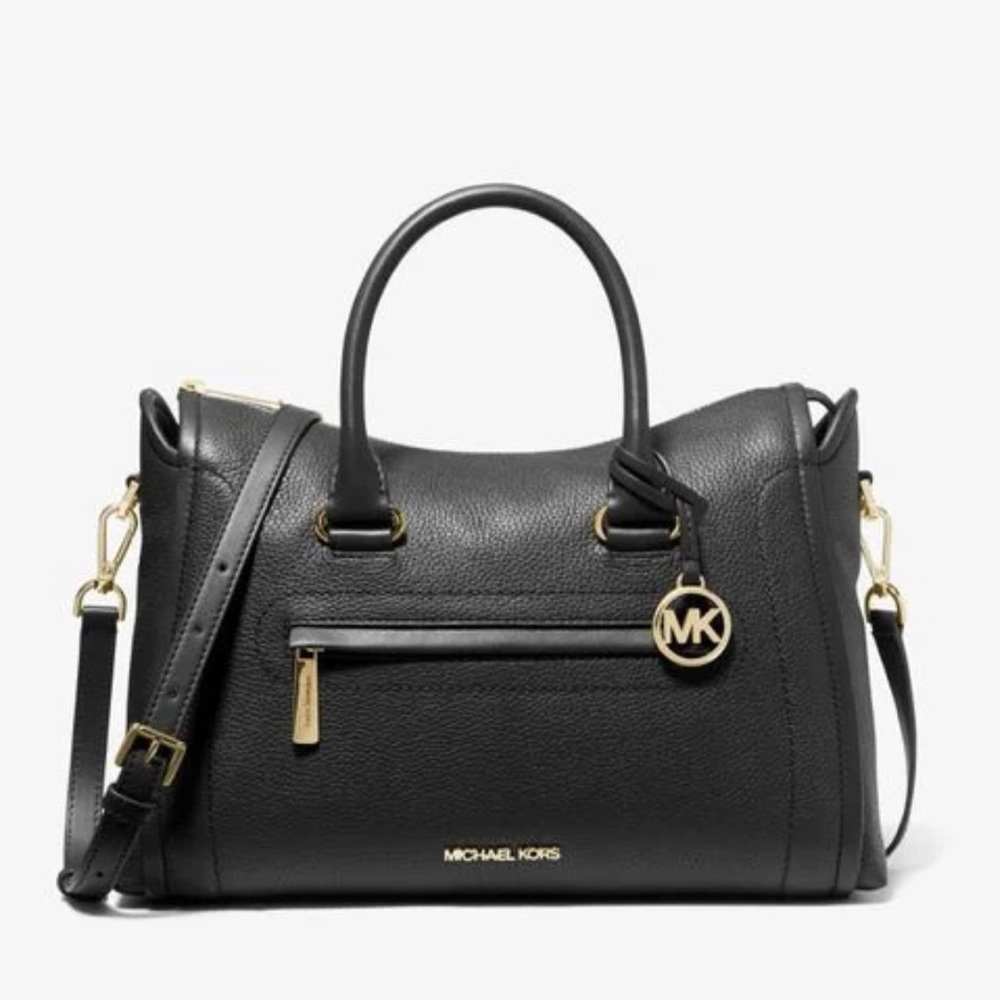 Michael Kors Carine Large Pebbled Leather Satchel